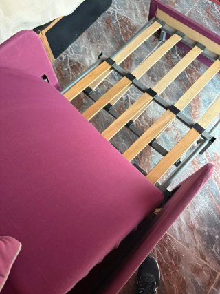 Sofá Cama Plegable Rosa/Morado
