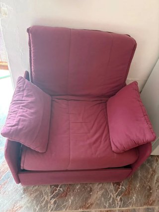 Sofá Cama Plegable Rosa/Morado