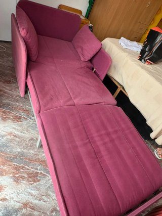 Sofá Cama Plegable Rosa/Morado