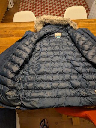 Parka Columbia Impermeable Azul Hombre