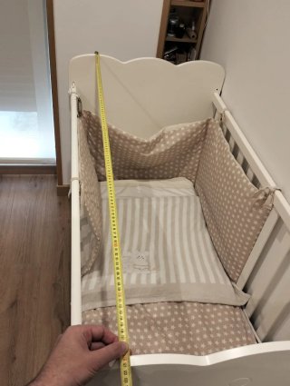 Cuna blanca con colchón
