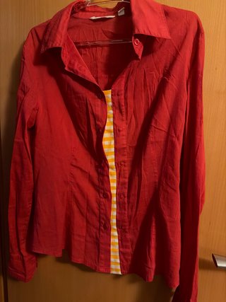 Camisa Mango Roja Talla XS