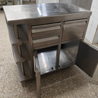 Mueble cafetero acero inoxidable