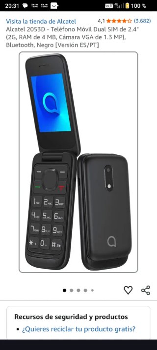 Telefono Alcatel 2053D Nero Libero