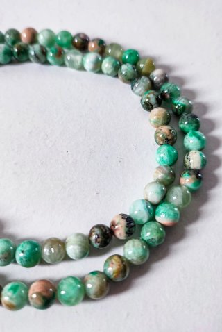1 Filo Pietre Dure Angelite Verde 6 Mm×64 Pietre