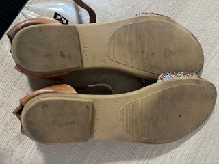 Sandalias Creeks Piel Talla 37 Glitter