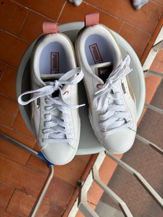 Zapatillas Puma Talla 37 Blancas y Rosas
