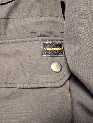 Parka Volcom Negra Impermeable Forro Beige