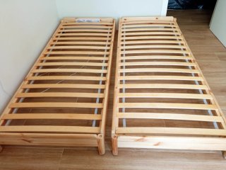 Cama nido apilable Ikea de pino de 80x200