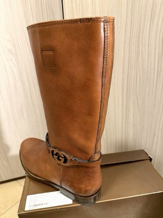 Stivali Gucci Pelle Marrone Tg 40 Nuovi