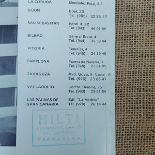 Catálogo Original Hilti Española S.A. Editado 1976