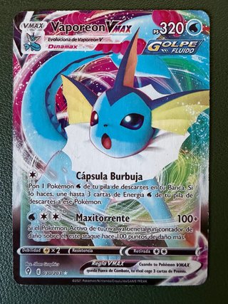 Carta Pokémon Vaporeon VMAX 030/203