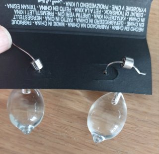 Pendientes limón vidrio y plata Massimo Dutti