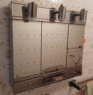 Armario de baño espejo plateado