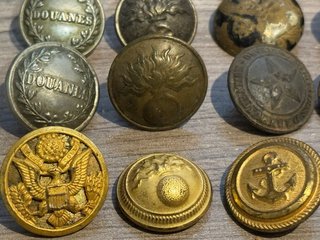 Lote Botones Militares y WWII