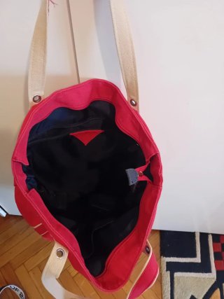Borsa tela Tommy Hilfiger rossa