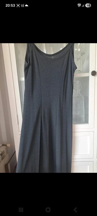 Vestido negro tirantes largo