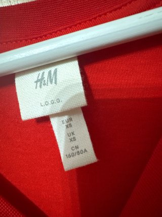 Vestido Camiseta Rojo H&M