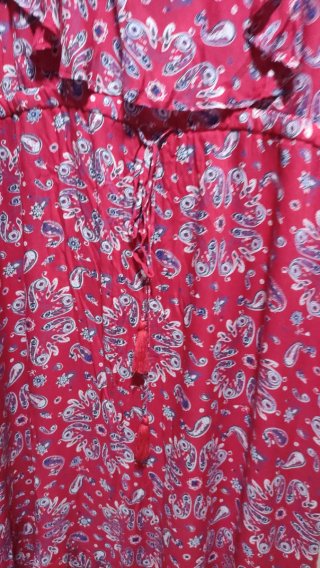 Vestido largo estampado paisley fluido