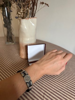 Pulsera Cuero y Plata