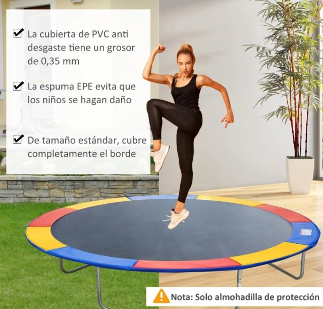 Cubierta protectora acolchada para trampolín