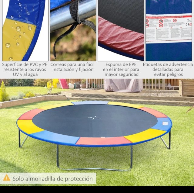 Cubierta protectora acolchada para trampolín