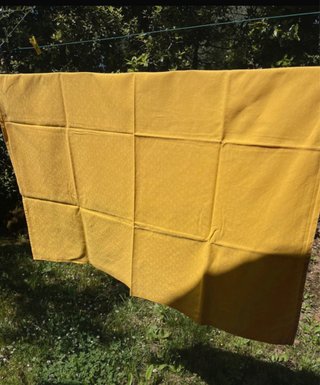Tovaglia cotone gialla 120x120