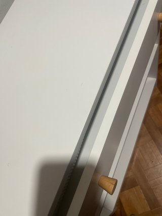 Mueble recibidor blanco y madera