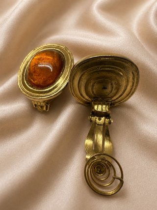 Pendientes YSL Vintage Originales Dorados