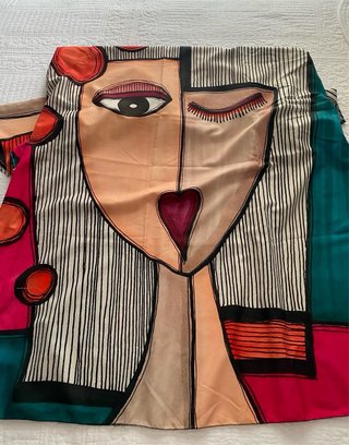 Vestido estampado caras