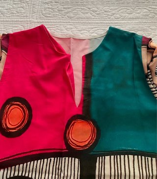 Vestido estampado caras