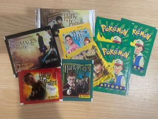 Sobres de cromos VACÍOS de Harry Potter y Pokémon