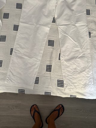 Pantalón Lino Zara Relaxed Fit Talla S