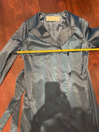 Chaqueta fiesta 3/4 color verde azulado
