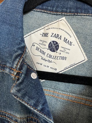 Cazadora Vaquera Zara Man Azul Oscuro