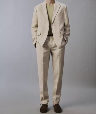 Traje de lino Zara hombre beige