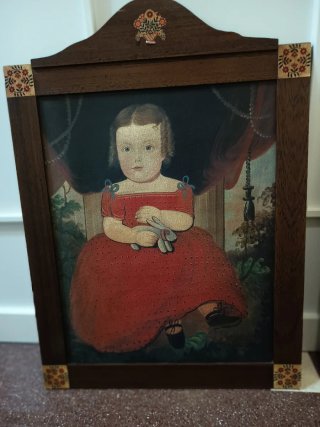 Cuadro niña con conejo