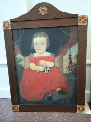 Cuadro niña con conejo