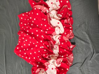 Falda flamenca lunares roja y blanca T40