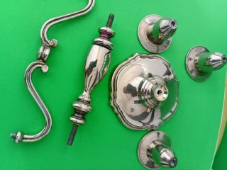 Candelabros de metal plateado para 3 velas