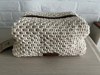 Neceser de crochet LATOUCHE beige/marrón