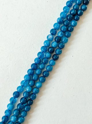 1 Filo Pietre Dure Apatite Blu 6 Mm×60 Pietre