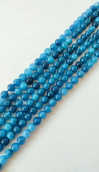 1 Filo Pietre Dure Apatite Blu 6 Mm×60 Pietre