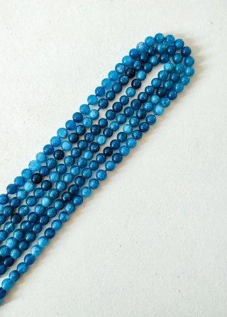 1 Filo Pietre Dure Apatite Blu 6 Mm×60 Pietre