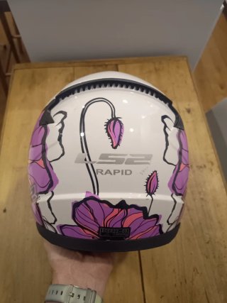 Casco Moto Integral LS2 Flores Moradas