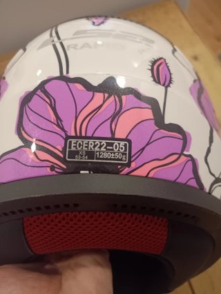 Casco Moto Integral LS2 Flores Moradas