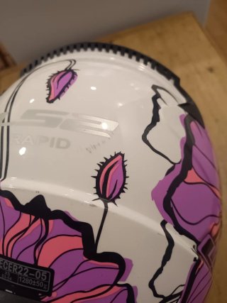 Casco Moto Integral LS2 Flores Moradas
