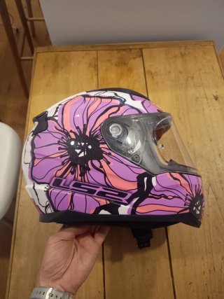 Casco Moto Integral LS2 Flores Moradas