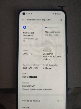 OPPO Find X3 Lite Azul