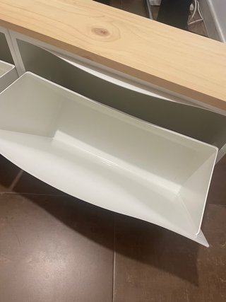 Mueble recibidor zapatero madera con espejo